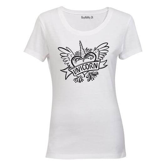 Unicorn - Tattoo Inspired - Ladies - T-Shirt