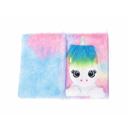 Rainbow Plush Unicorn Notebook - BuyAbility