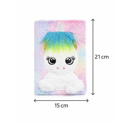 Rainbow Plush Unicorn Notebook - BuyAbility