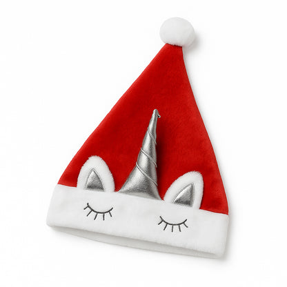 Unicorn Christmas Santa Hat