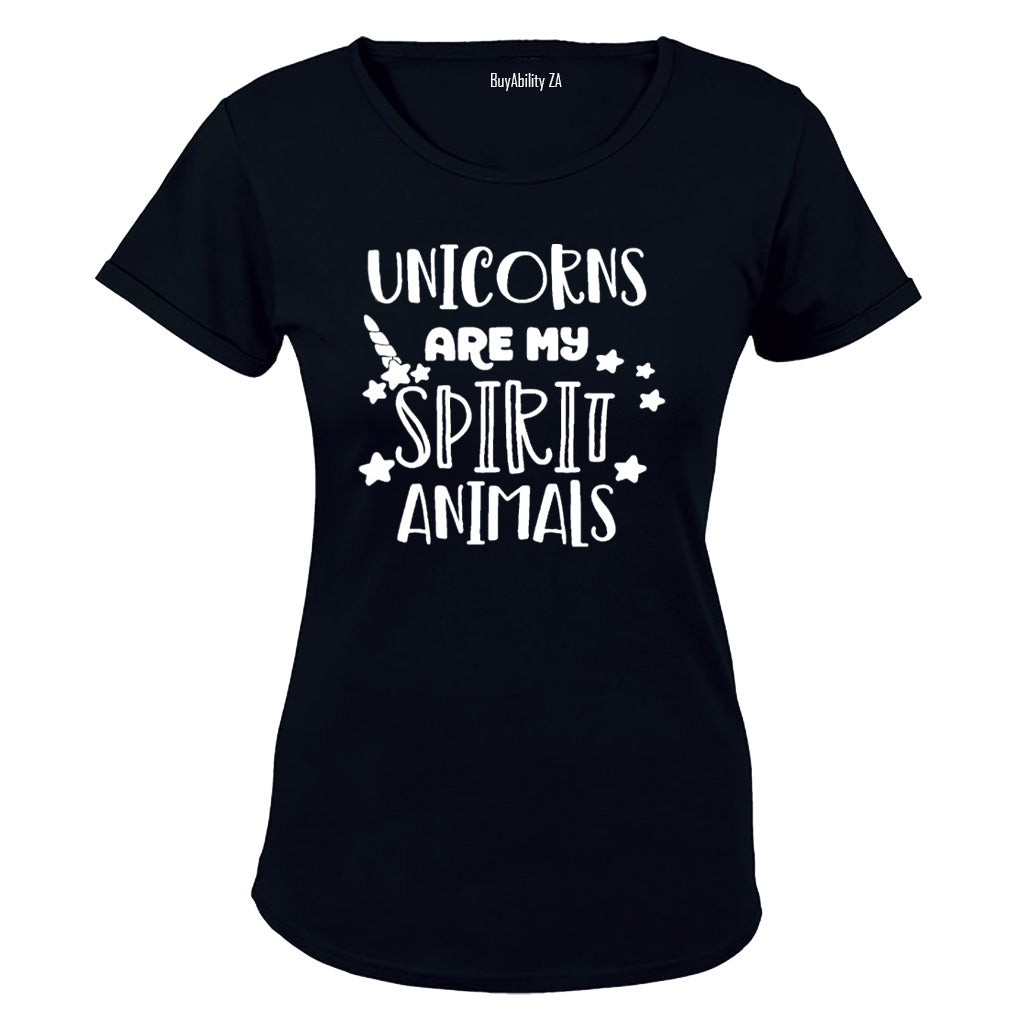 Unicorns Are My Spirit Animal - Ladies - T-Shirt