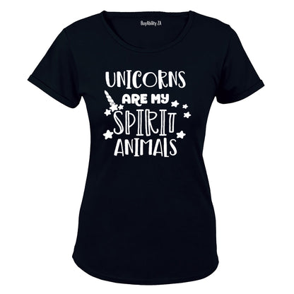 Unicorns Are My Spirit Animal - Ladies - T-Shirt