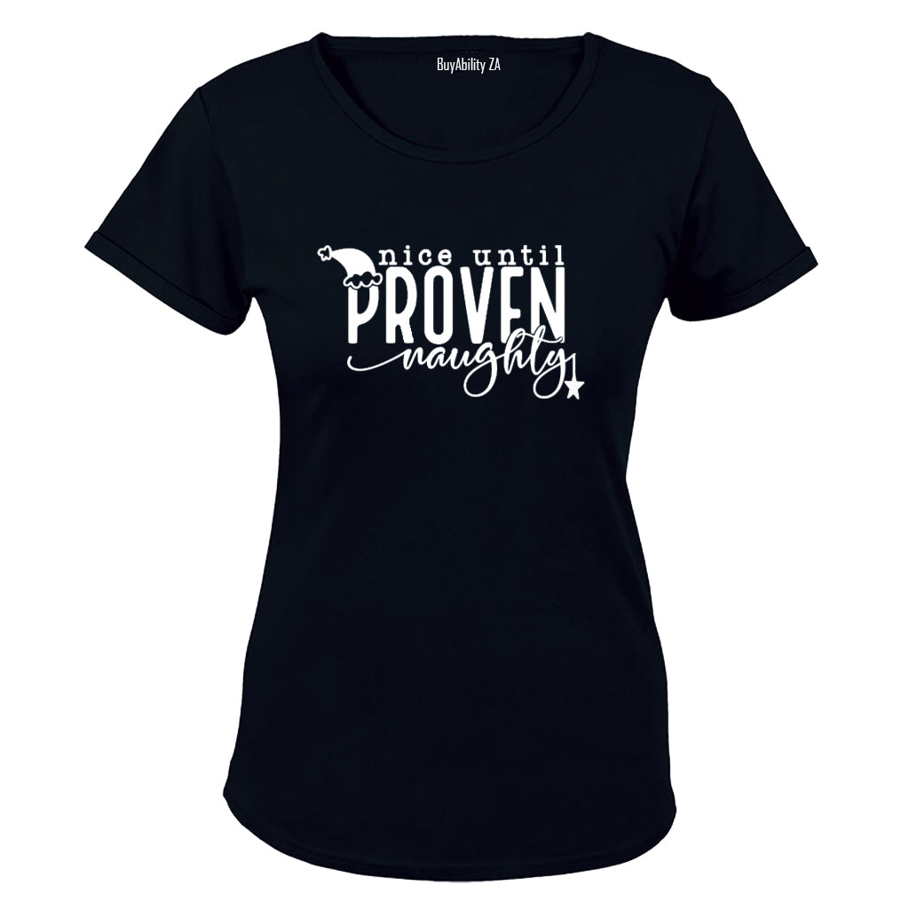 Until Proven Naughty - Christmas - Ladies - T-Shirt