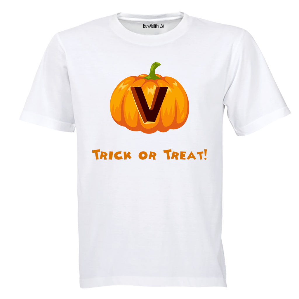V - Halloween Pumpkin - Kids T-Shirt