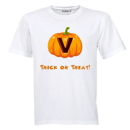 V - Halloween Pumpkin - Kids T-Shirt