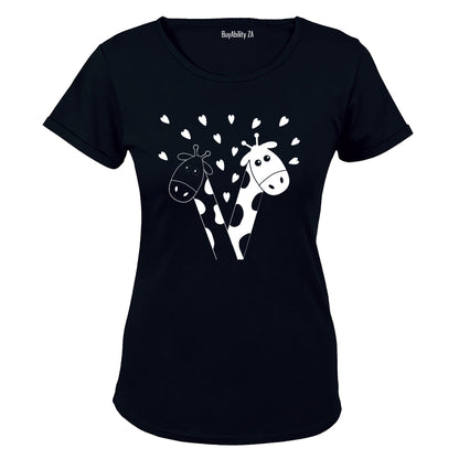 Valentine Giraffe - Ladies - T-Shirt