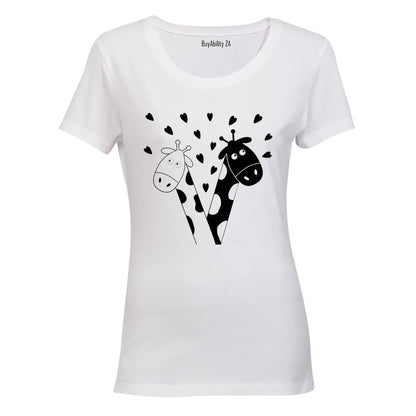 Valentine Giraffe - Ladies - T-Shirt