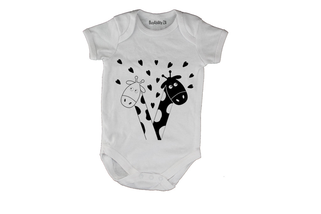 Valentine Giraffe - Baby Grow
