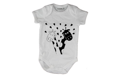 Valentine Giraffe - Baby Grow