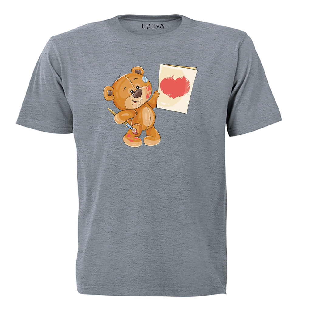 Valentine Painter Teddy - Kids T-Shirt
