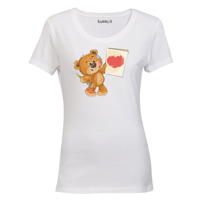 Valentine Painter Teddy - Ladies - T-Shirt - BuyAbility