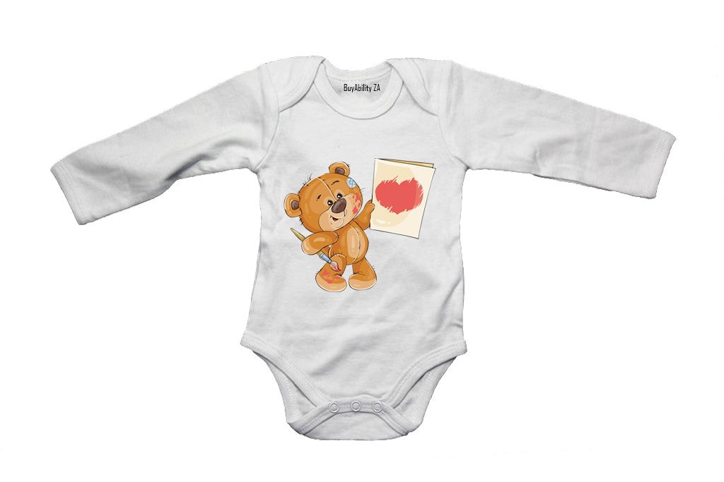 Valentine Painter Teddy - Baby Grow