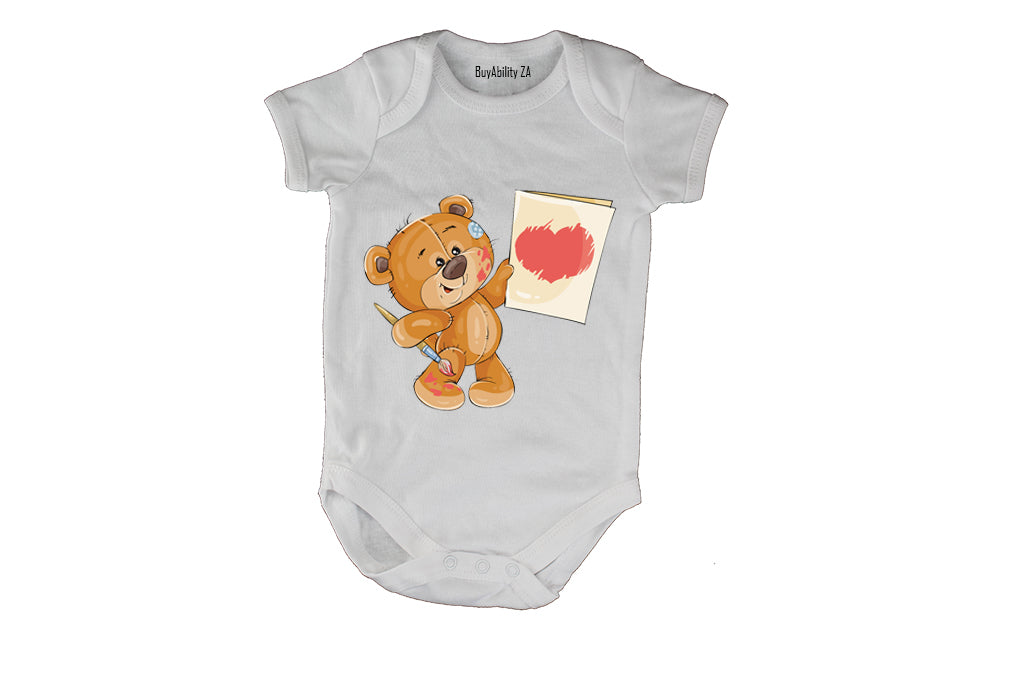 Valentine Painter Teddy - Baby Grow