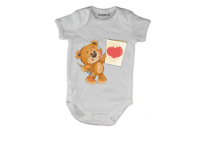 Valentine Painter Teddy - Baby Grow