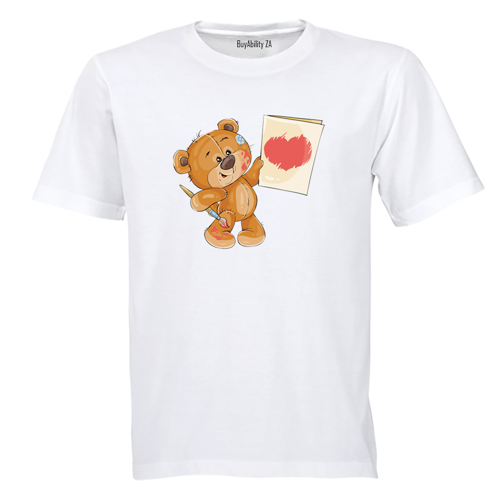 Valentine Painter Teddy - Kids T-Shirt