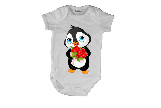 Valentine Penguin - Baby Grow