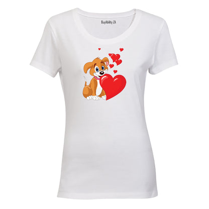 Valentine Puppy - Ladies - T-Shirt