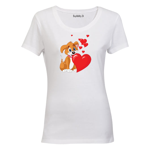 Valentine Puppy - Ladies - T-Shirt