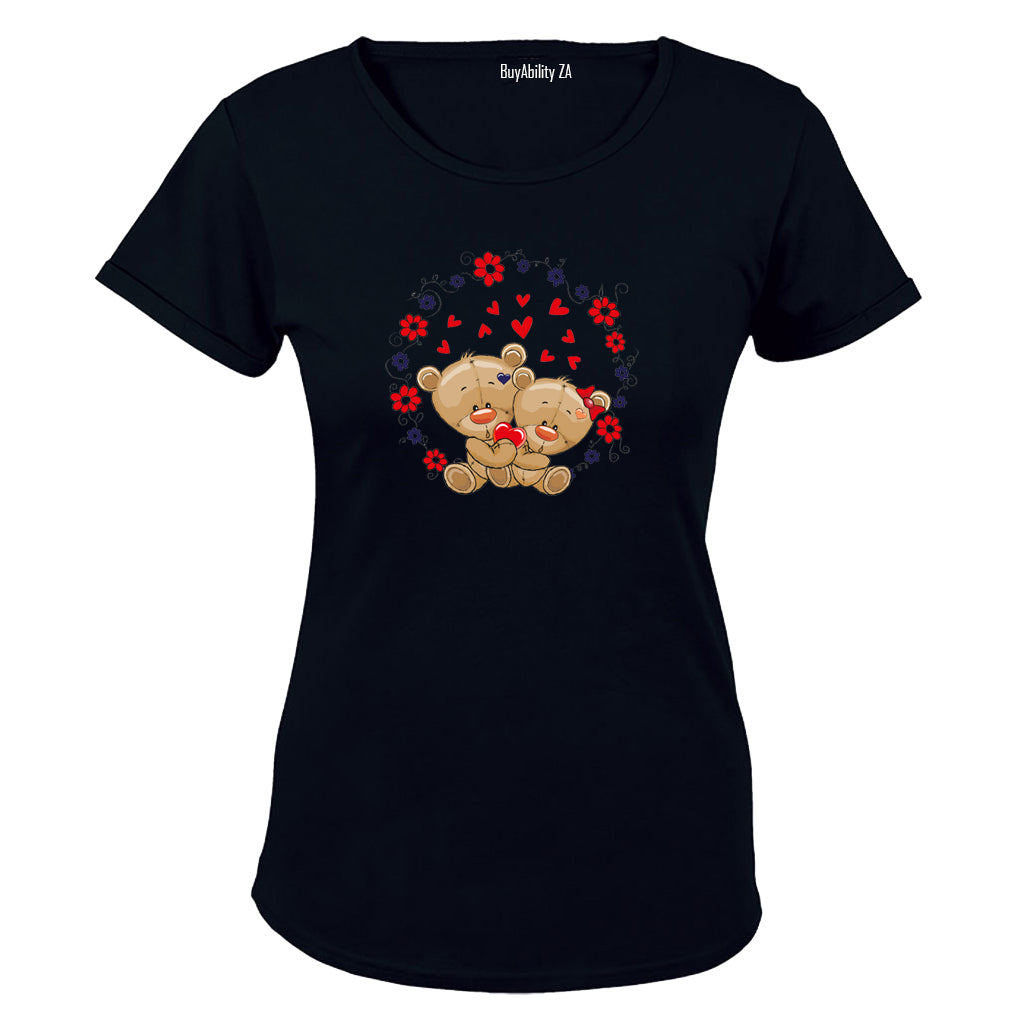 Valentine Teddies, Circular - Ladies - T-Shirt - BuyAbility
