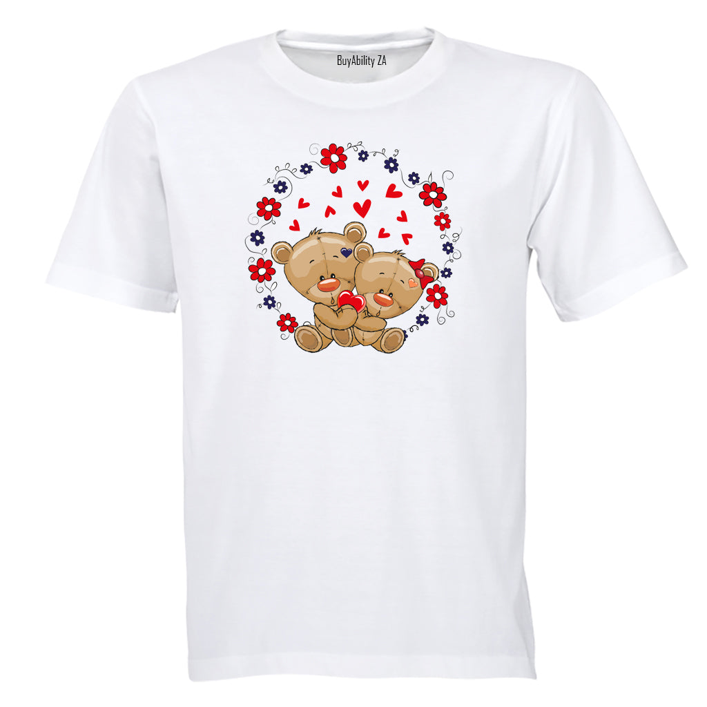 Valentine Teddies, Circular - Kids T-Shirt