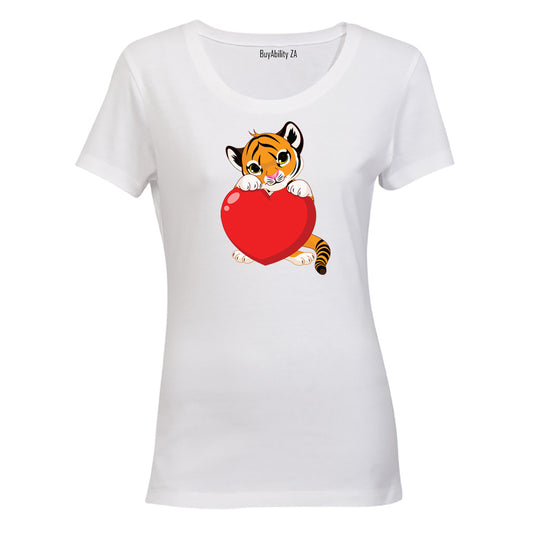 Valentine Tiger - Ladies - T-Shirt - BuyAbility