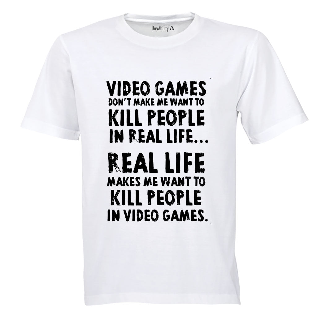 Video Games - Adults - T-Shirt - BuyAbility South Africa