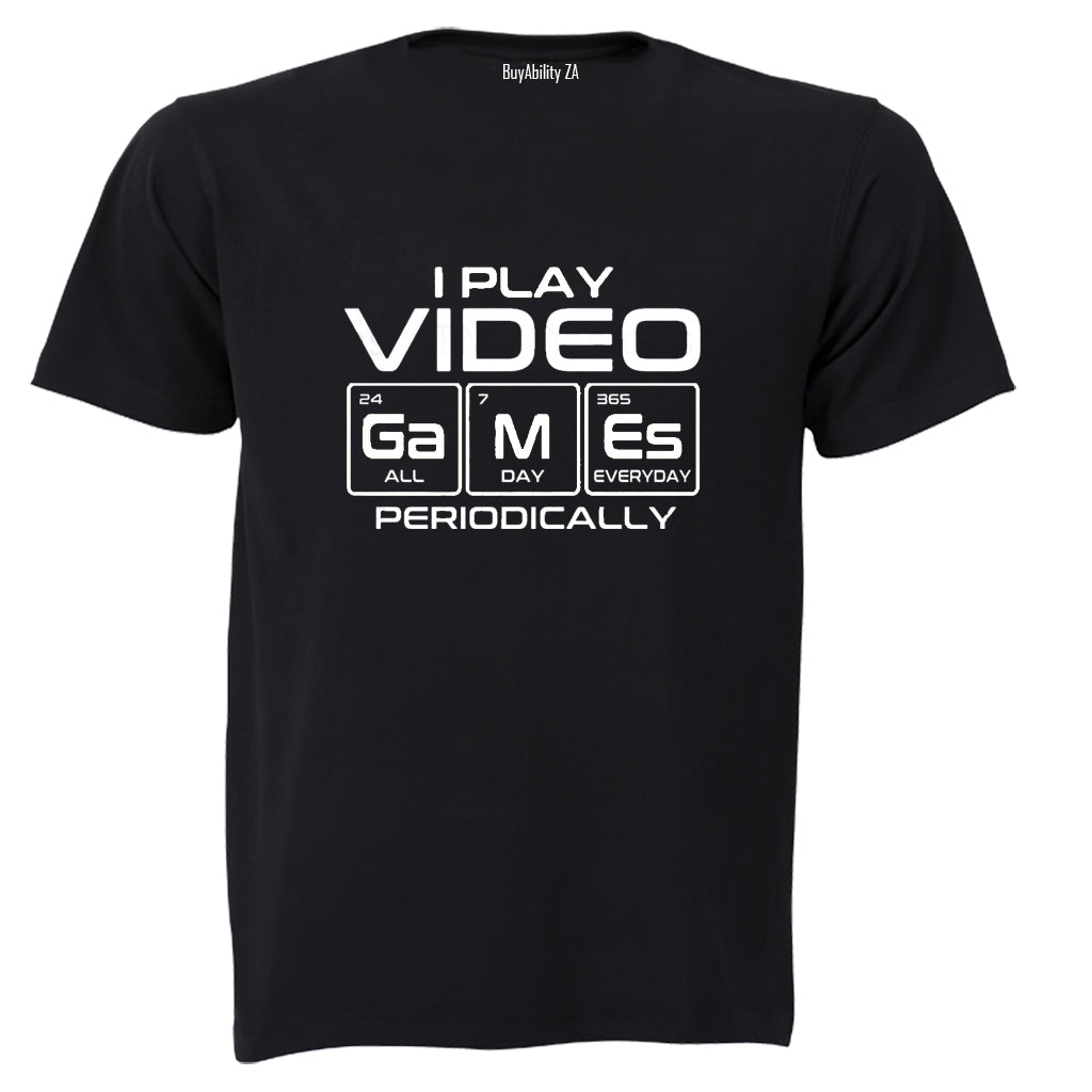 Video Games Periodically - Adults - T-Shirt - BuyAbility South Africa