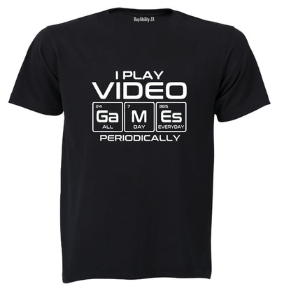 Video Games Periodically - Adults - T-Shirt - BuyAbility South Africa