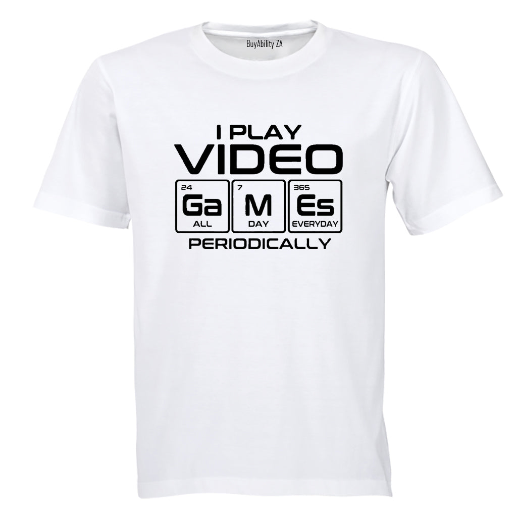 Video Games Periodically - Adults - T-Shirt - BuyAbility South Africa