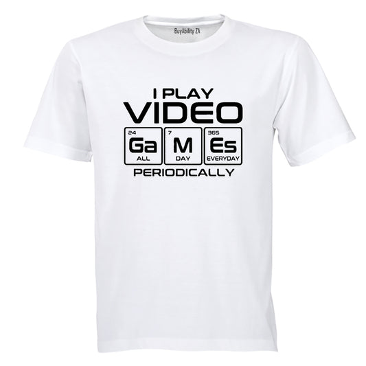 Video Games Periodically - Adults - T-Shirt - BuyAbility South Africa