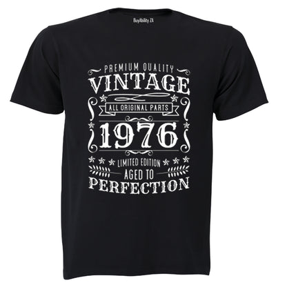 Vintage 1976 Aged To Perfection - Adults - T-Shirt - BuyAbility South Africa