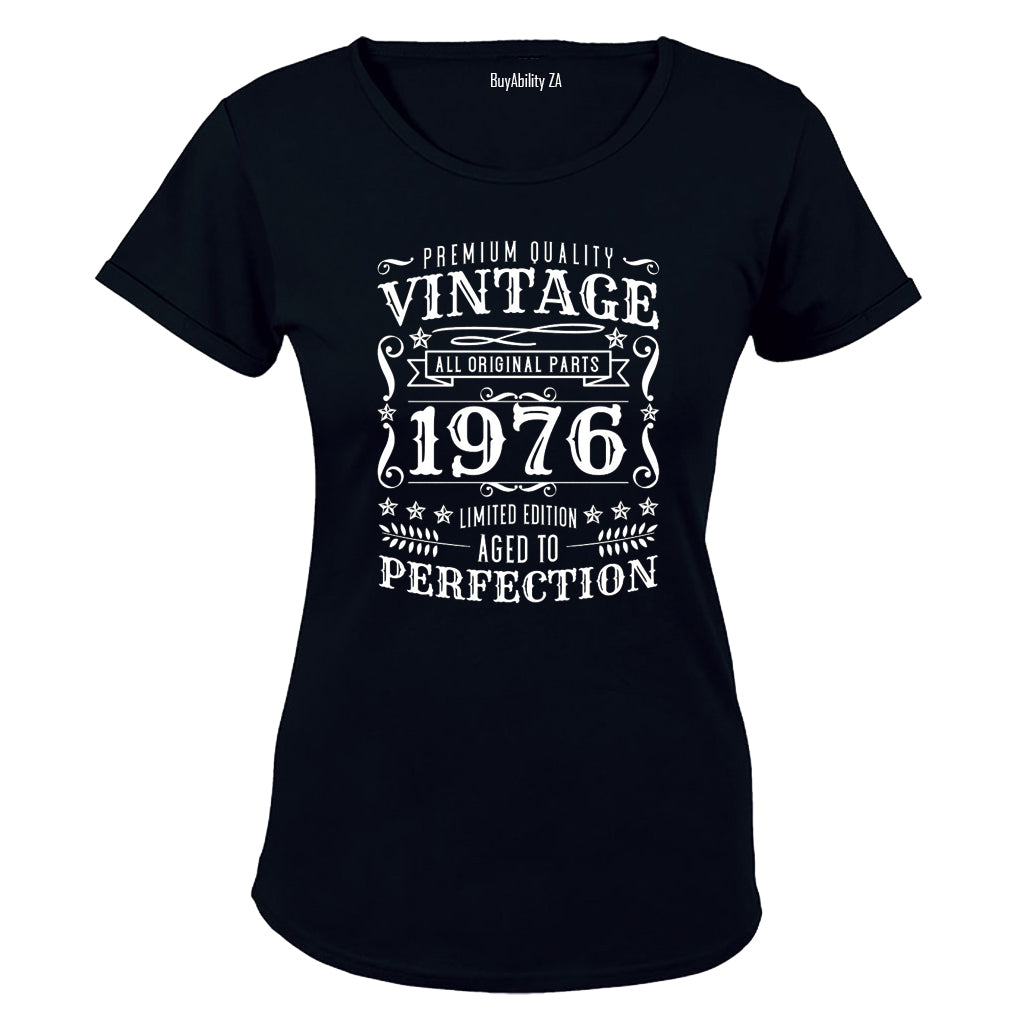 Vintage 1976 Aged To Perfection - Ladies - T-Shirt - BuyAbility South Africa