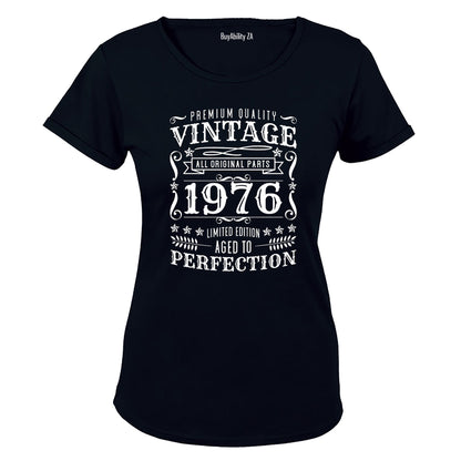 Vintage 1976 Aged To Perfection - Ladies - T-Shirt - BuyAbility South Africa