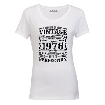 Vintage 1976 Aged To Perfection - Ladies - T-Shirt - BuyAbility South Africa