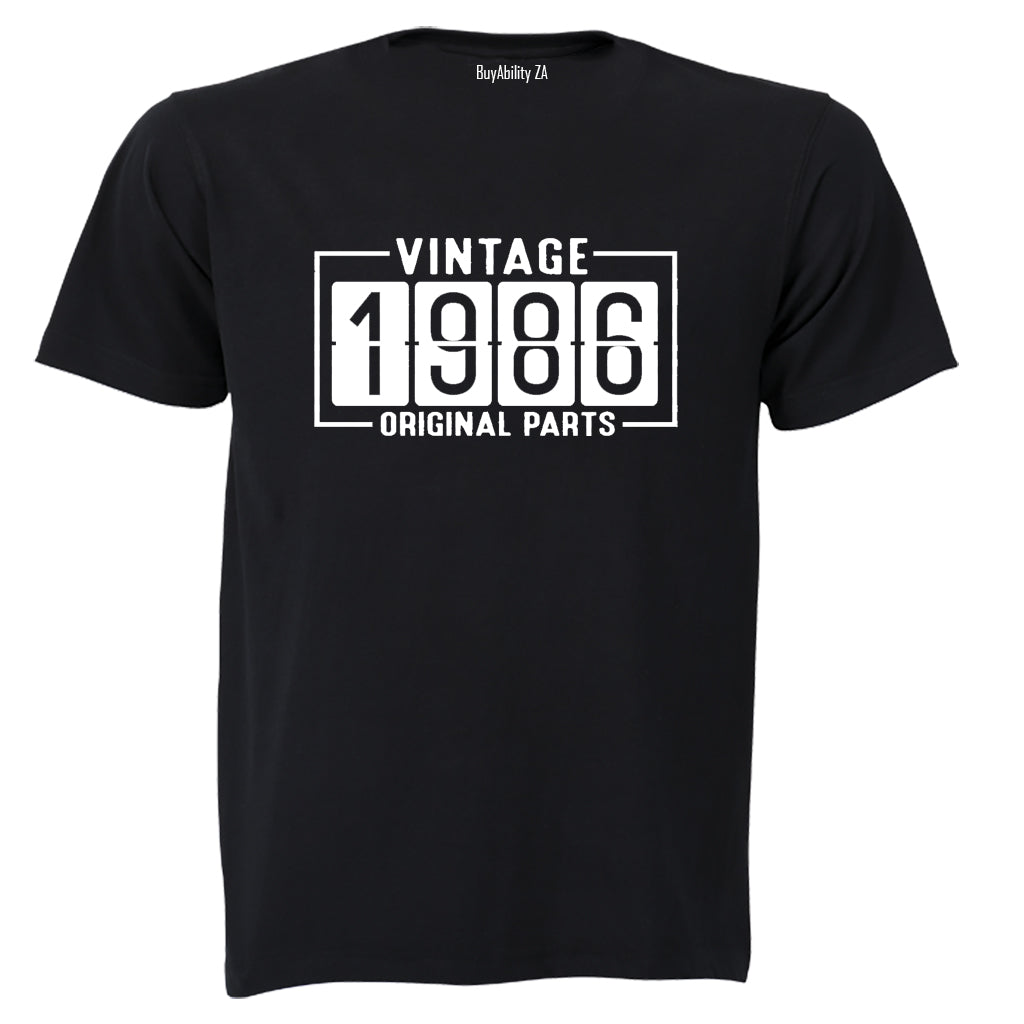 Vintage 1986 Original Parts - Adults - T-Shirt - BuyAbility South Africa