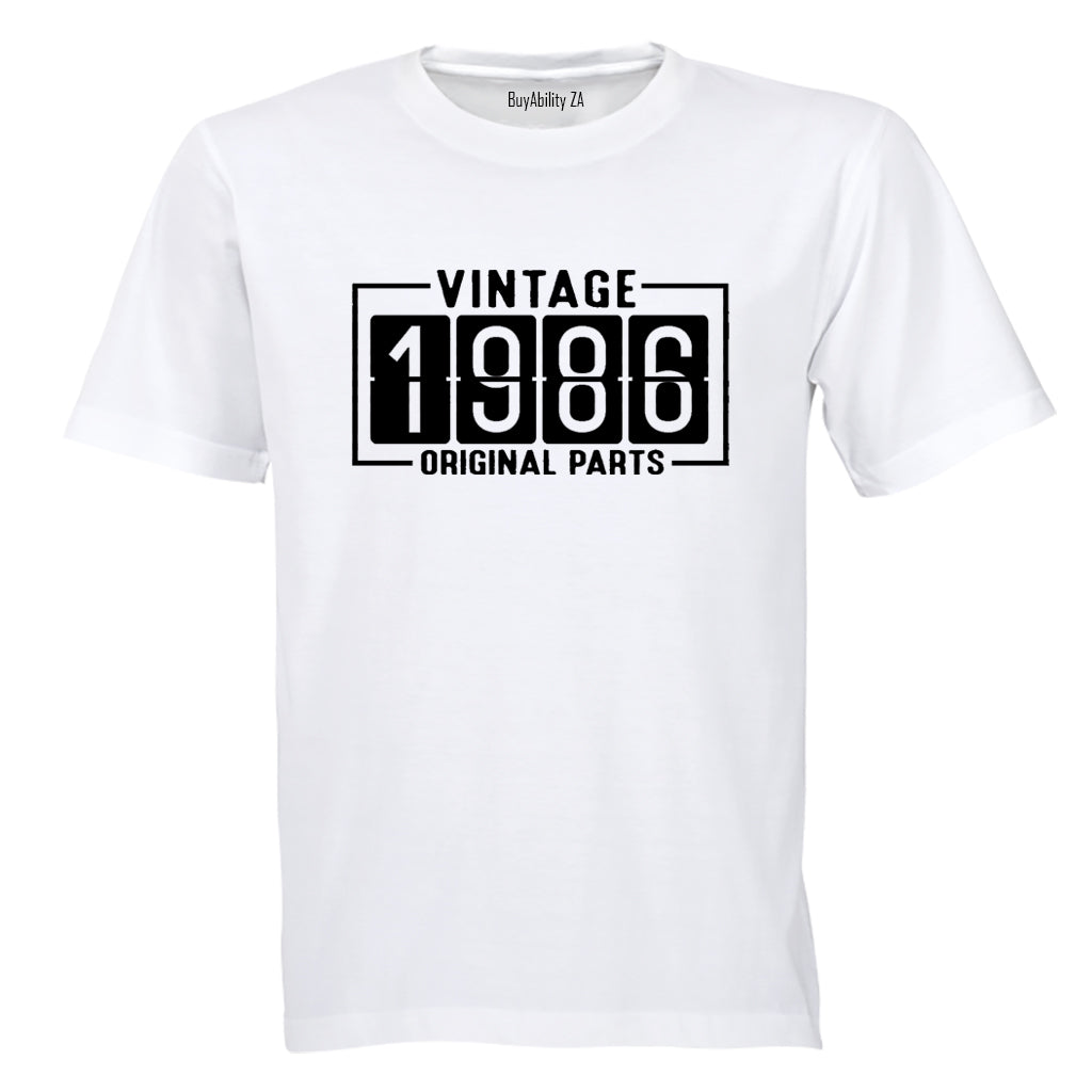 Vintage 1986 Original Parts - Adults - T-Shirt - BuyAbility South Africa