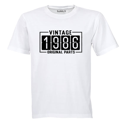 Vintage 1986 Original Parts - Adults - T-Shirt - BuyAbility South Africa