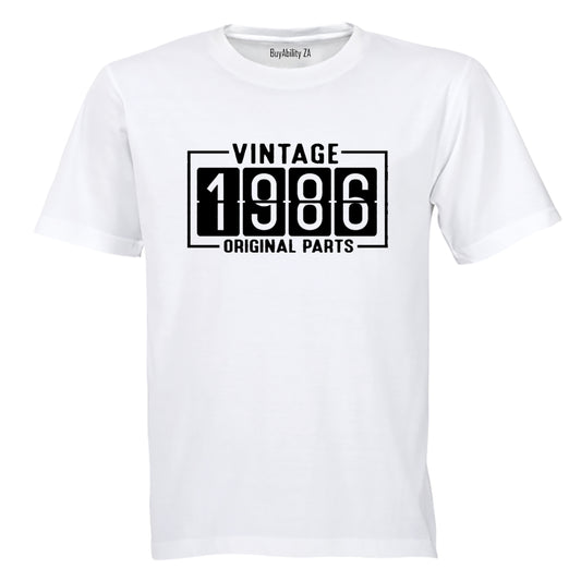 Vintage 1986 Original Parts - Adults - T-Shirt - BuyAbility South Africa