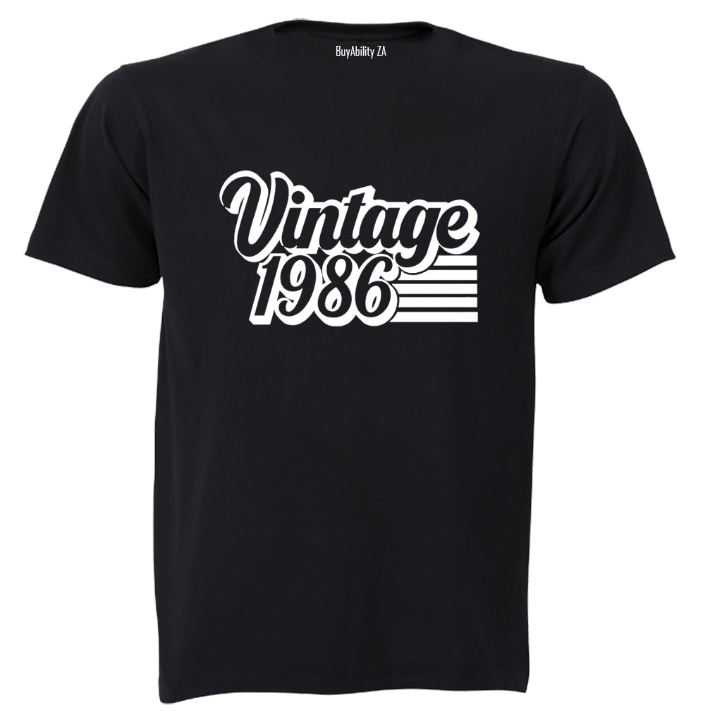 Vintage 1986 Retro - Adults - T-Shirt - BuyAbility South Africa