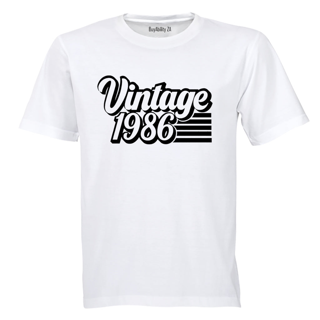 Vintage 1986 Retro - Adults - T-Shirt - BuyAbility South Africa