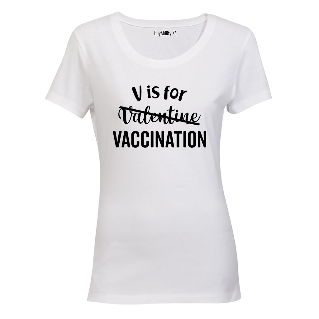 V is For - Valentine - Ladies - T-Shirt