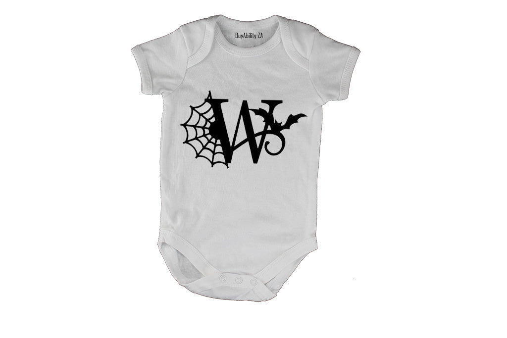 W - Halloween Spiderweb - Baby Grow