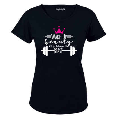 Wake up Beauty - It's Time to Beast - Ladies - T-Shirt - BuyAbility