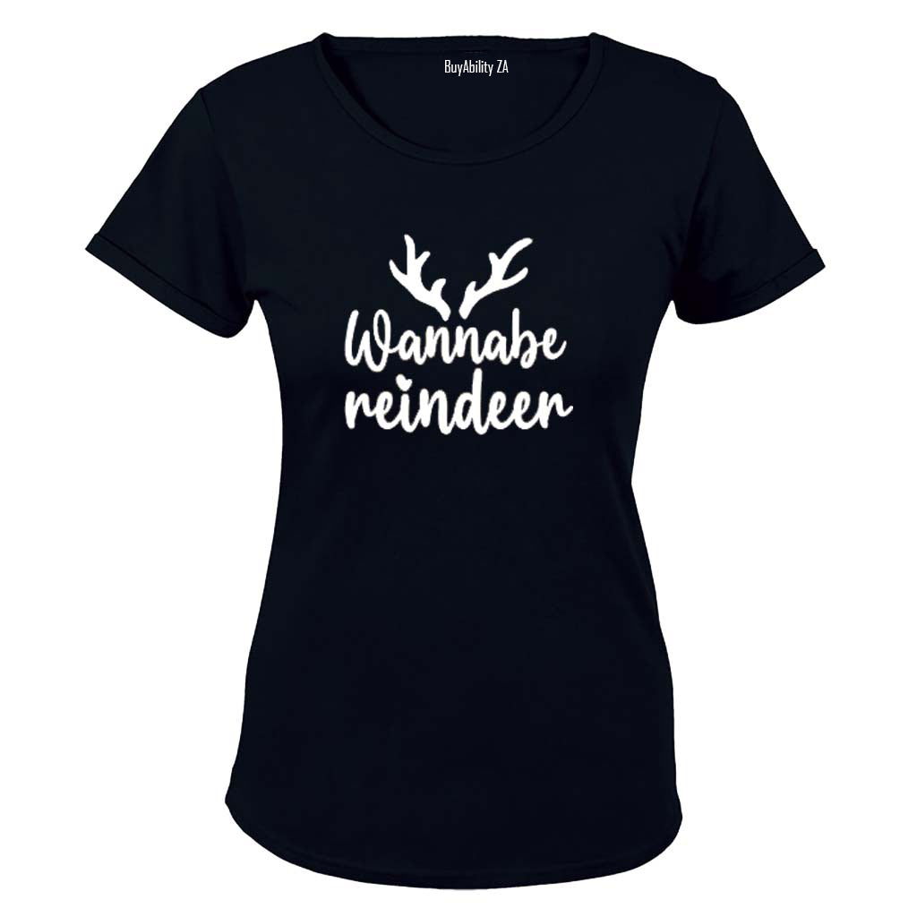 Wannabe Reindeer - Christmas - Ladies - T-Shirt