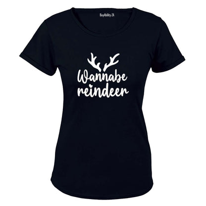 Wannabe Reindeer - Christmas - Ladies - T-Shirt