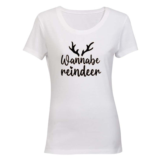 Wannabe Reindeer - Christmas - Ladies - T-Shirt - BuyAbility South Africa
