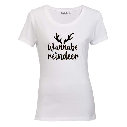 Wannabe Reindeer - Christmas - Ladies - T-Shirt