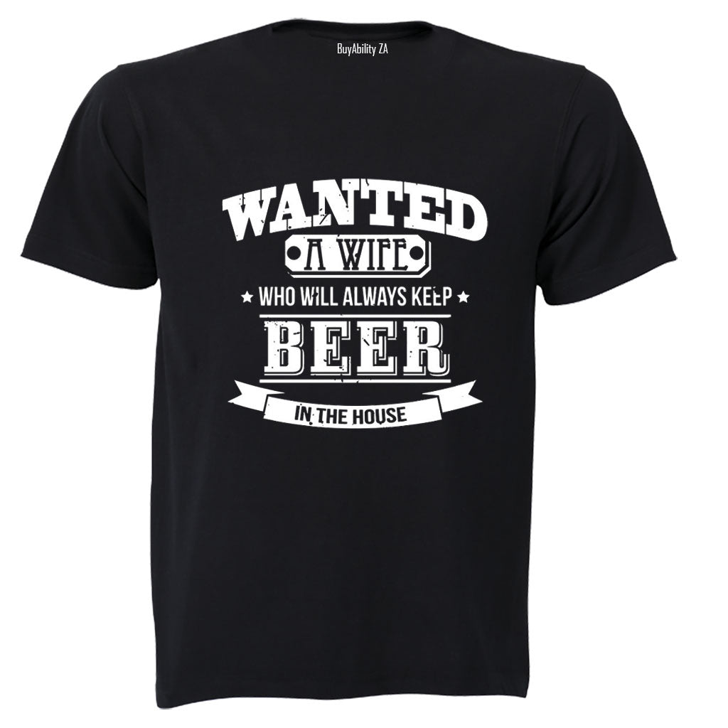 Wanted - A Wife - Adults - T-Shirt - BuyAbility South Africa