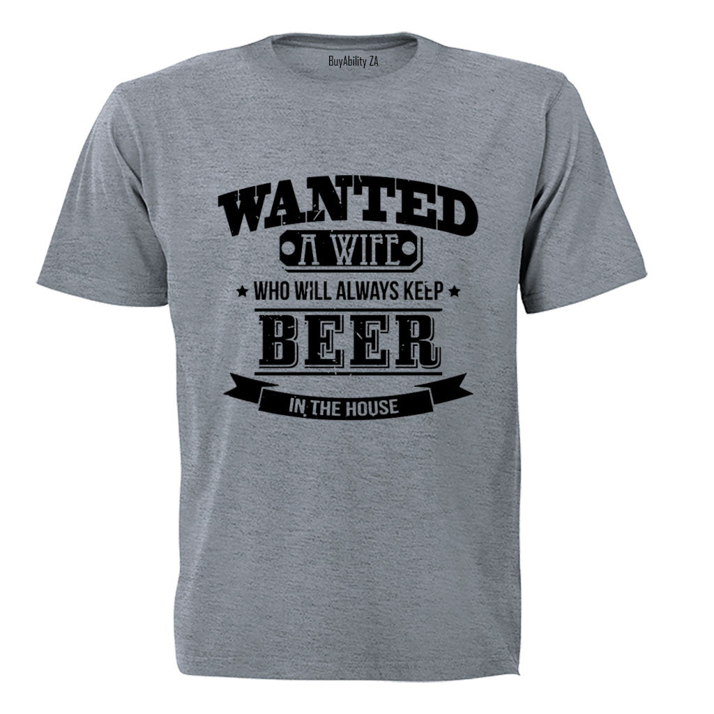 Wanted - A Wife - Adults - T-Shirt - BuyAbility South Africa