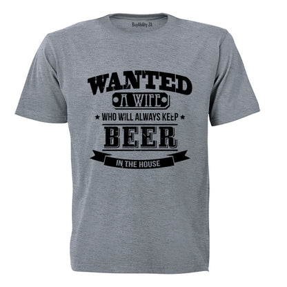 Wanted - A Wife - Adults - T-Shirt - BuyAbility South Africa